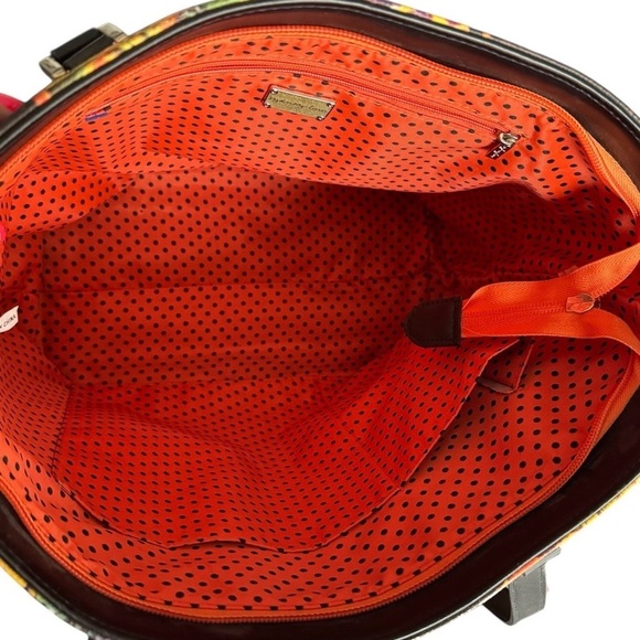 Sydney Love Faux Leather Tote – Retro Luggage Tag Print - Picture 3 of 8